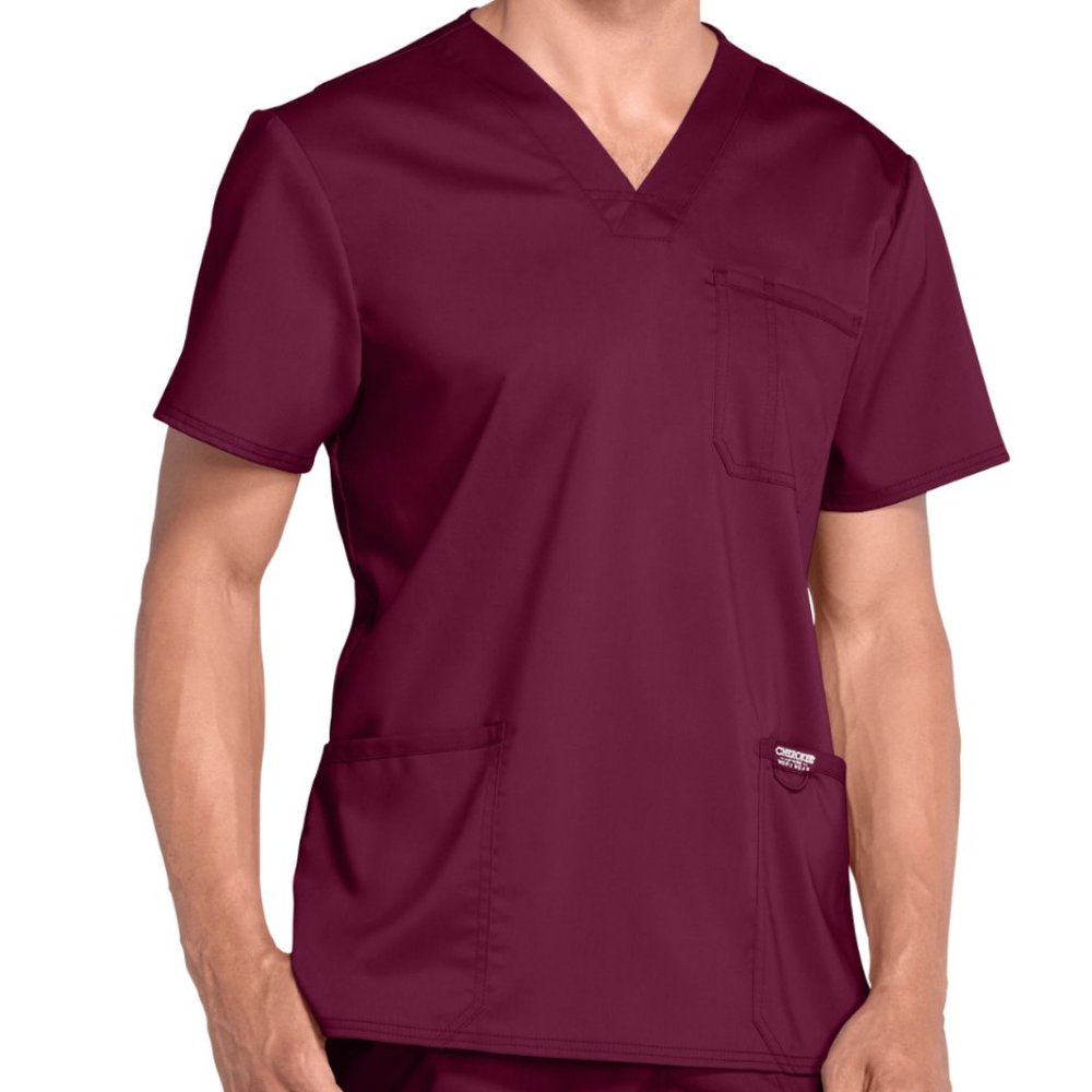 Cherokee Workwear Revolution Men's 3 Pocket V-Neck Scrub Top